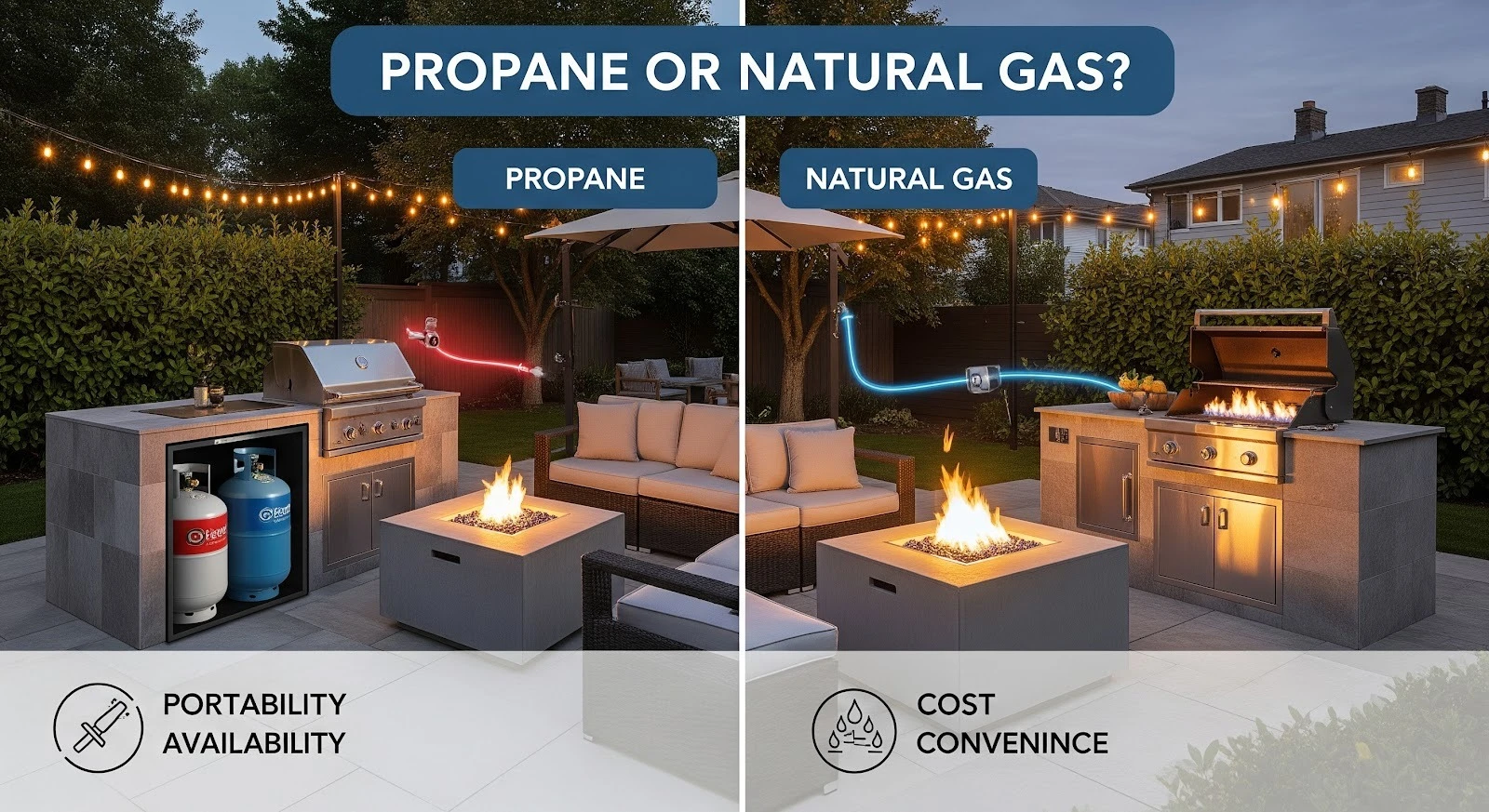 Is It Better to Choose Propane or Natural Gas for My Backyard Renovation?