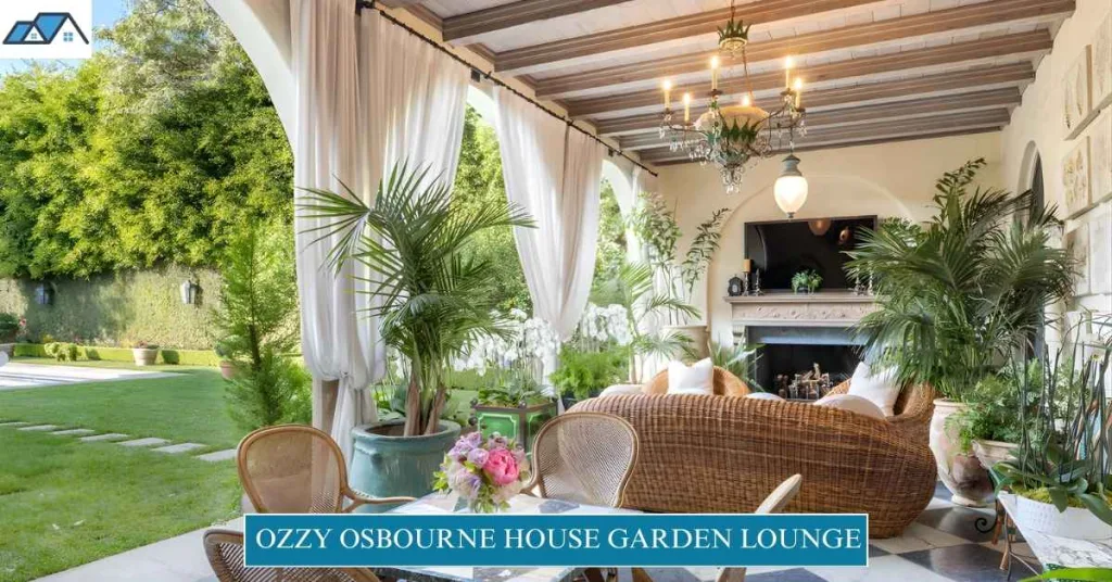 Ozzy Osbourne House Revealed: $18M Hancock Park Mansion 9 Ozzy Osbourne House Garden Lounge