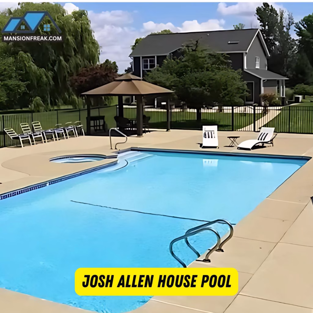 Josh Allen House Orchard Park: $4 Million Mansion with Car Collection 21 Josh Allen House pool 1