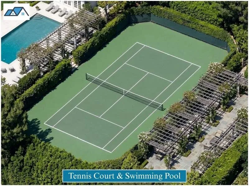 Jami Gertz House Swimming Pool & Tennis Court