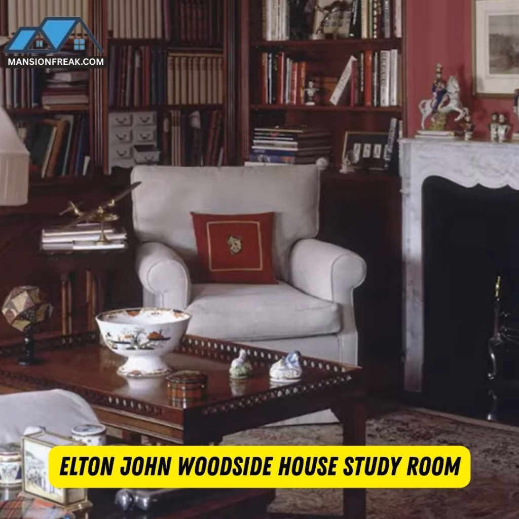 Elton John Woodside Estate in Old Windsor, England 11 Elton John Woodside house study room
