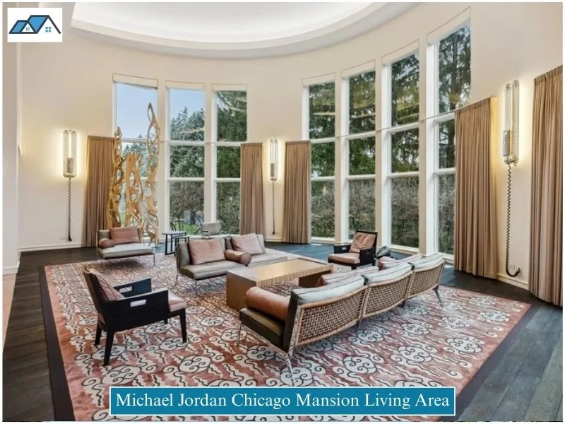 Michael Jordan Chicago Mansion Living Area