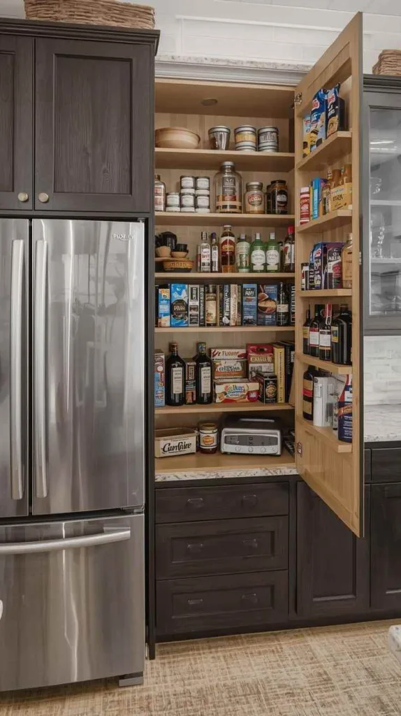 Built-In Pantry Around Appliances