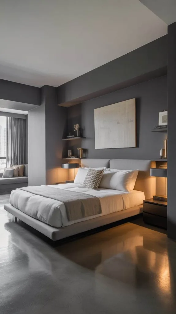 Contemporary Grey Bedroom Design