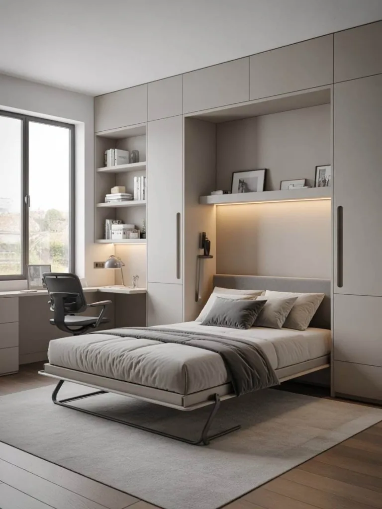 Flexible Space-Saving Guest Room Design