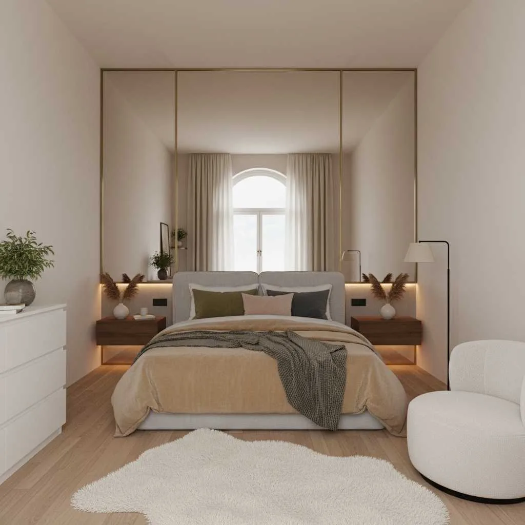 Use Full-Wall Mirrors for Visual Expansion