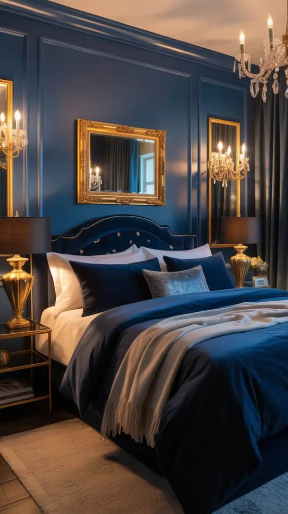 Blue and Gold Elegant Fusion