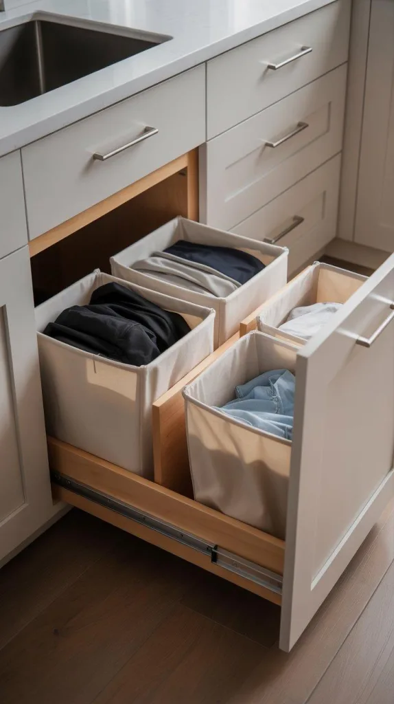 10 Laundry Room Ideas: Stylish Power Zone 9 Built-In Pull-Out Sorting Drawer