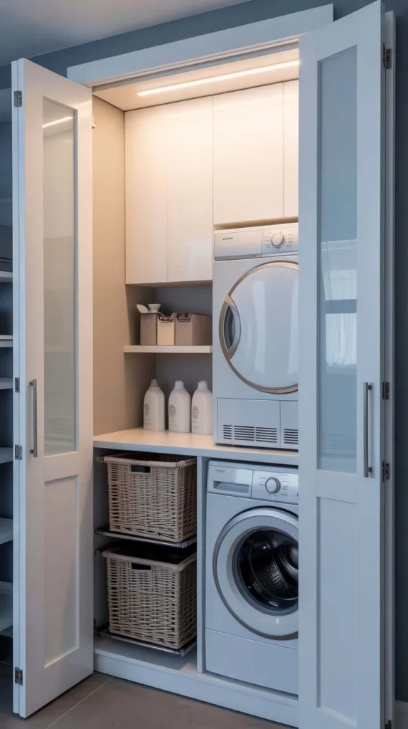 Compact Laundry Closet Solution