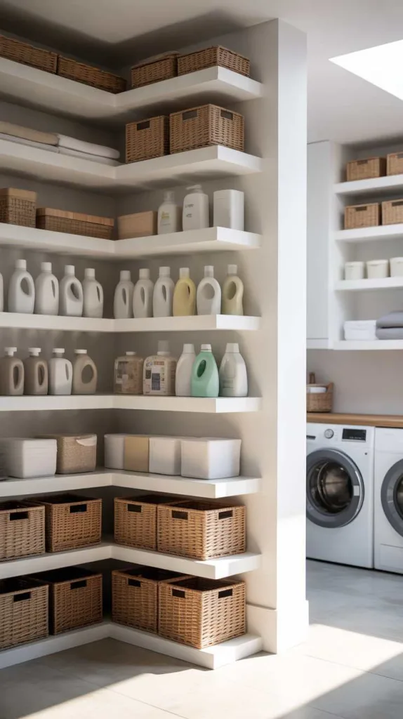 Corner Shelving to Maximize Space