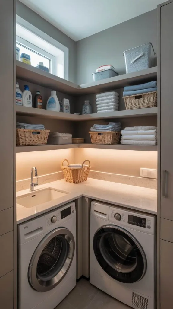 Corner-Wrapped Folding Counter