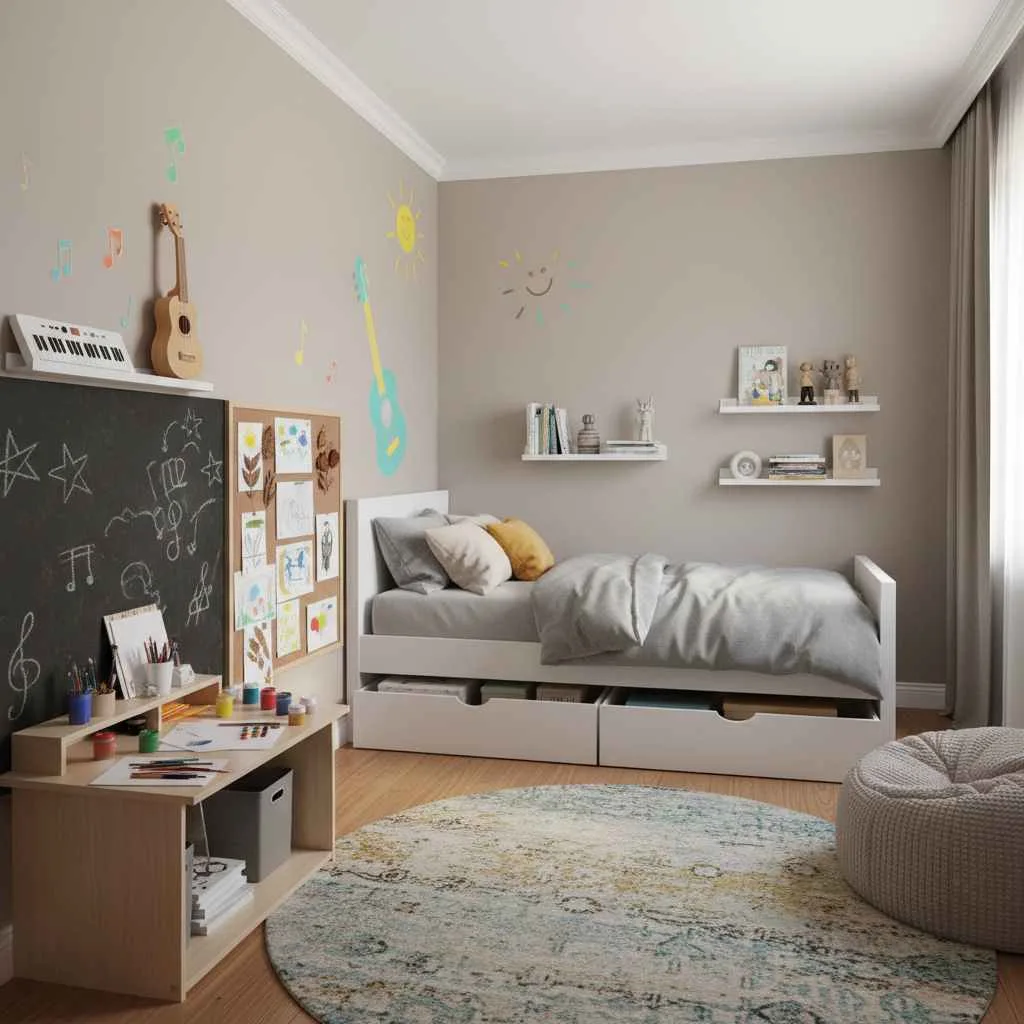 Creative Music and Art Studio Bedroom