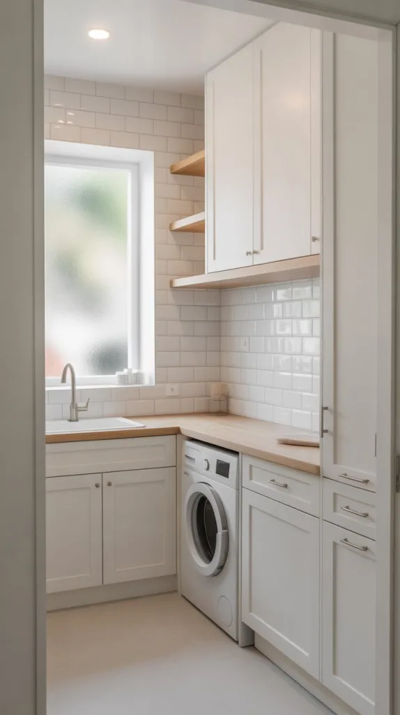 10 Laundry Room Ideas: Stylish Power Zone 4 Crisp European-Inspired White Utility Space