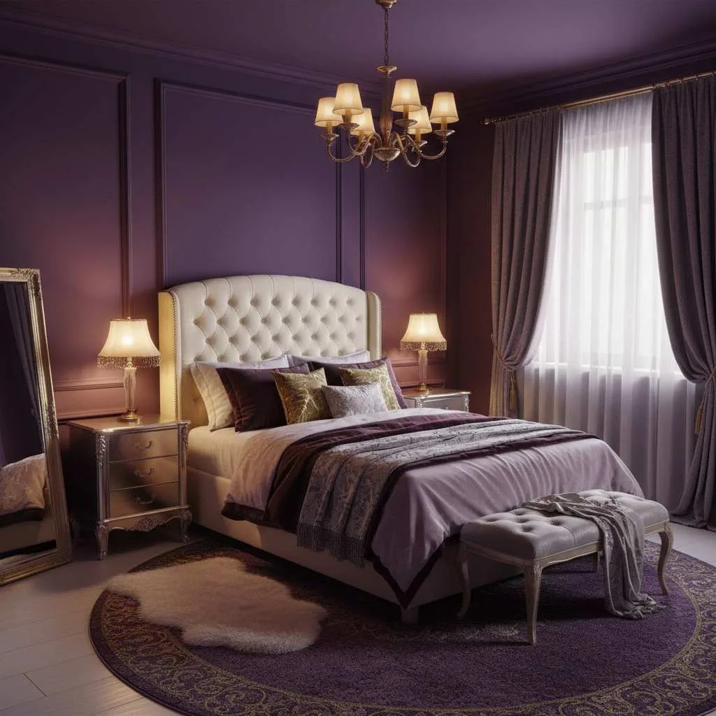 Dark Purple Royal Bedroom