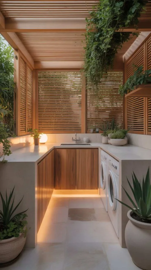 Garden-Integrated Laundry Space