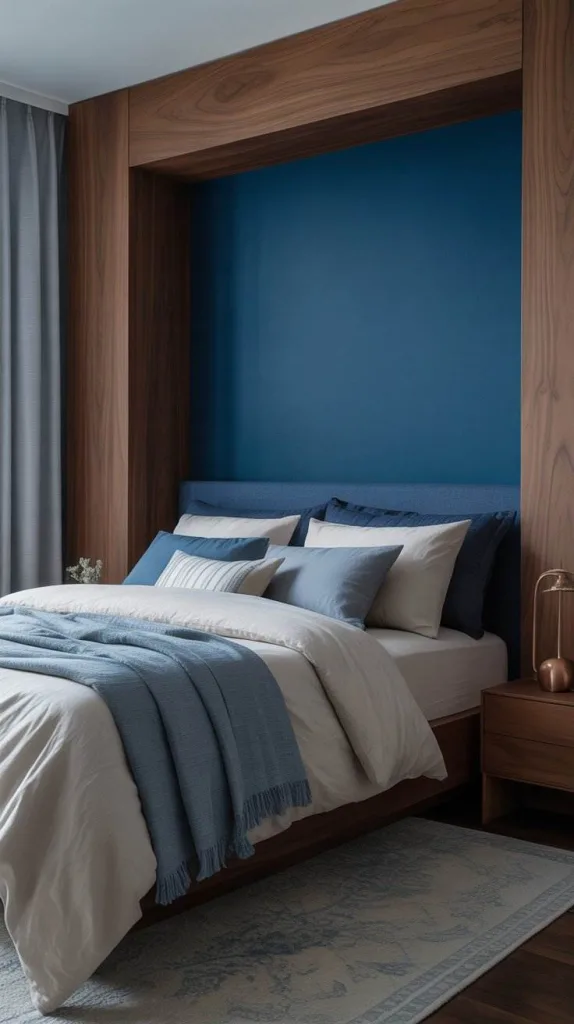 Indigo Accent Wall Focus