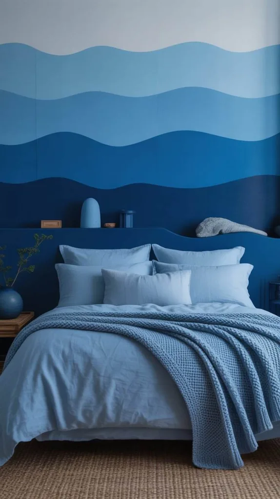 Blue Paired with Natural Wood