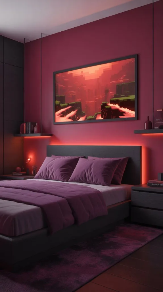Nether Realm Dark-Tone Bedroom