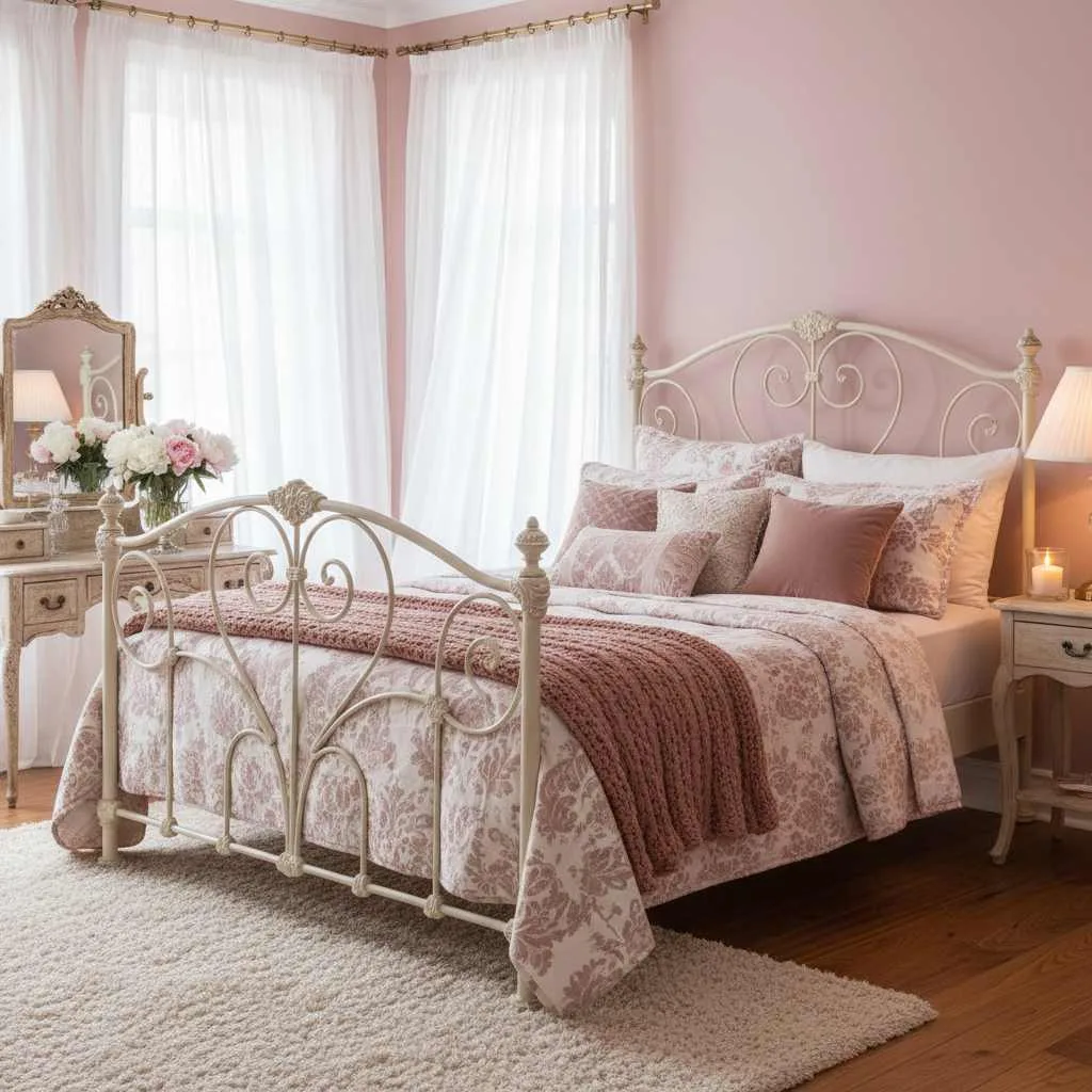 Romantic Iron Bed Elegance