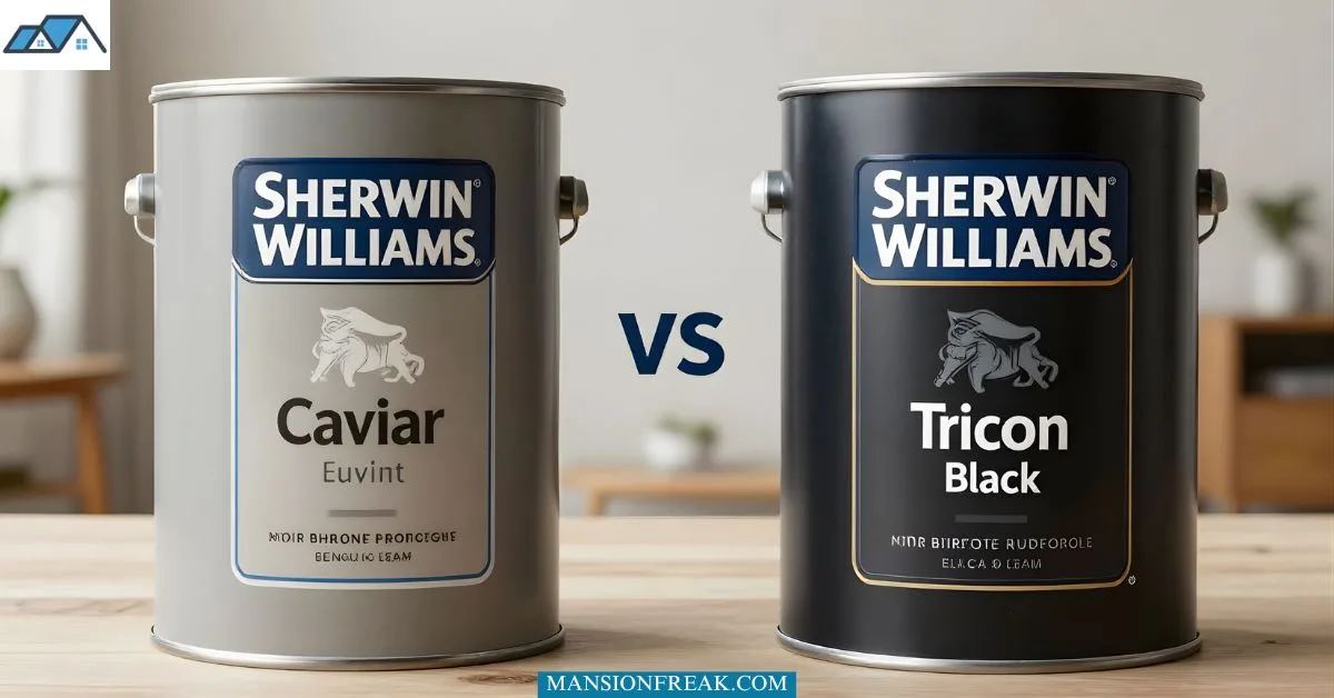 Sherwin Williams Caviar vs Tricorn Black