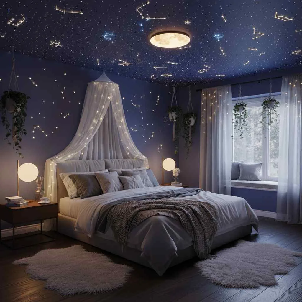 10 Romantic Bedroom Ideas That Sparks Romance 5 Starry Night Ceiling