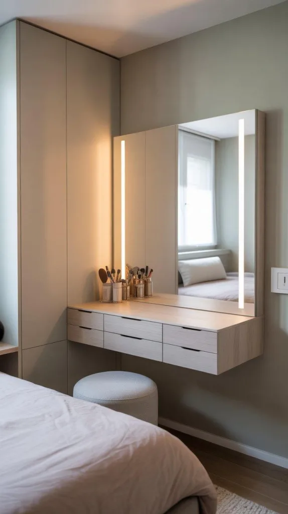 Wall-Mounted Vanity for Daily Routines
