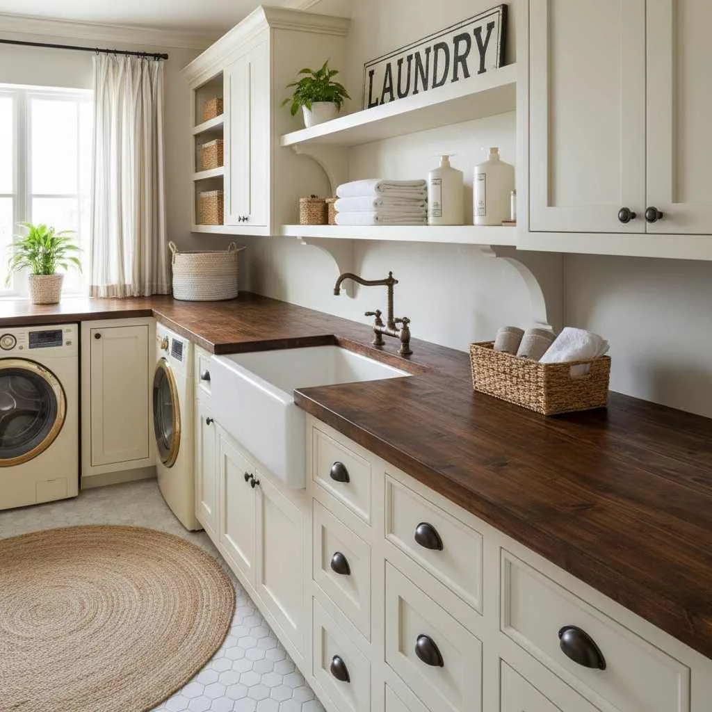 Antique Dark Wood Countertop