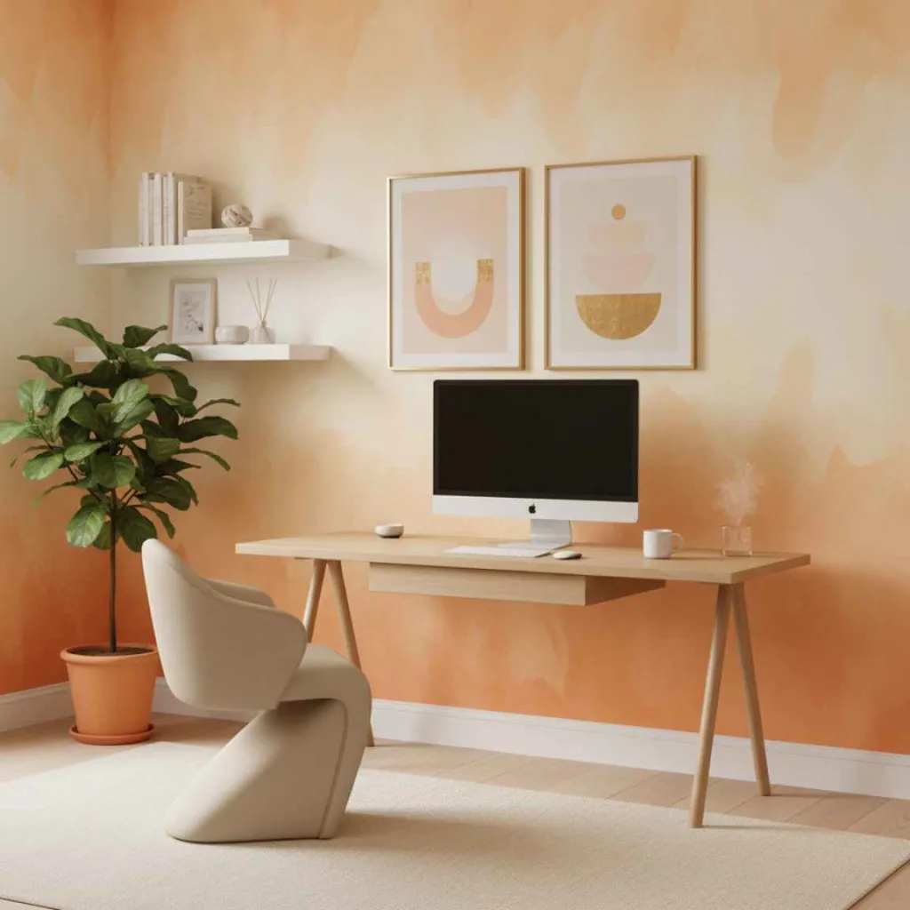 10+ Home Office Paint Ideas: A Workspace You Actually Want to Sit In 11 Apricot Butter Blend