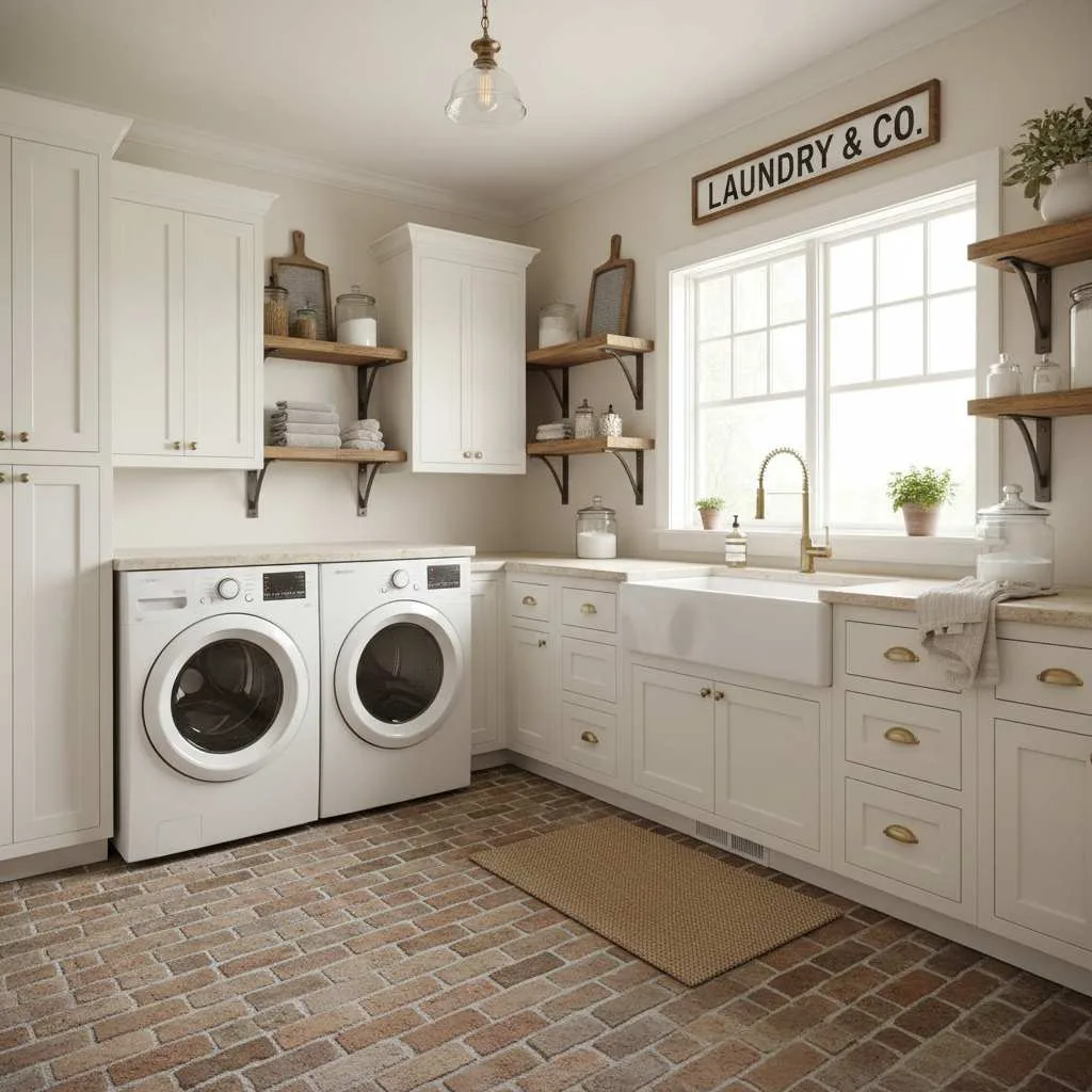 Brick Floor Country Charm