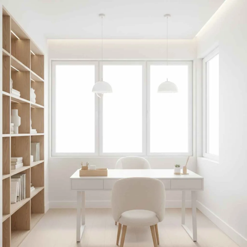 10+ Home Office Paint Ideas: A Workspace You Actually Want to Sit In 14 Bright White Boost