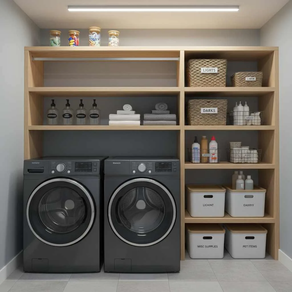 Built-In Shelving for Organization