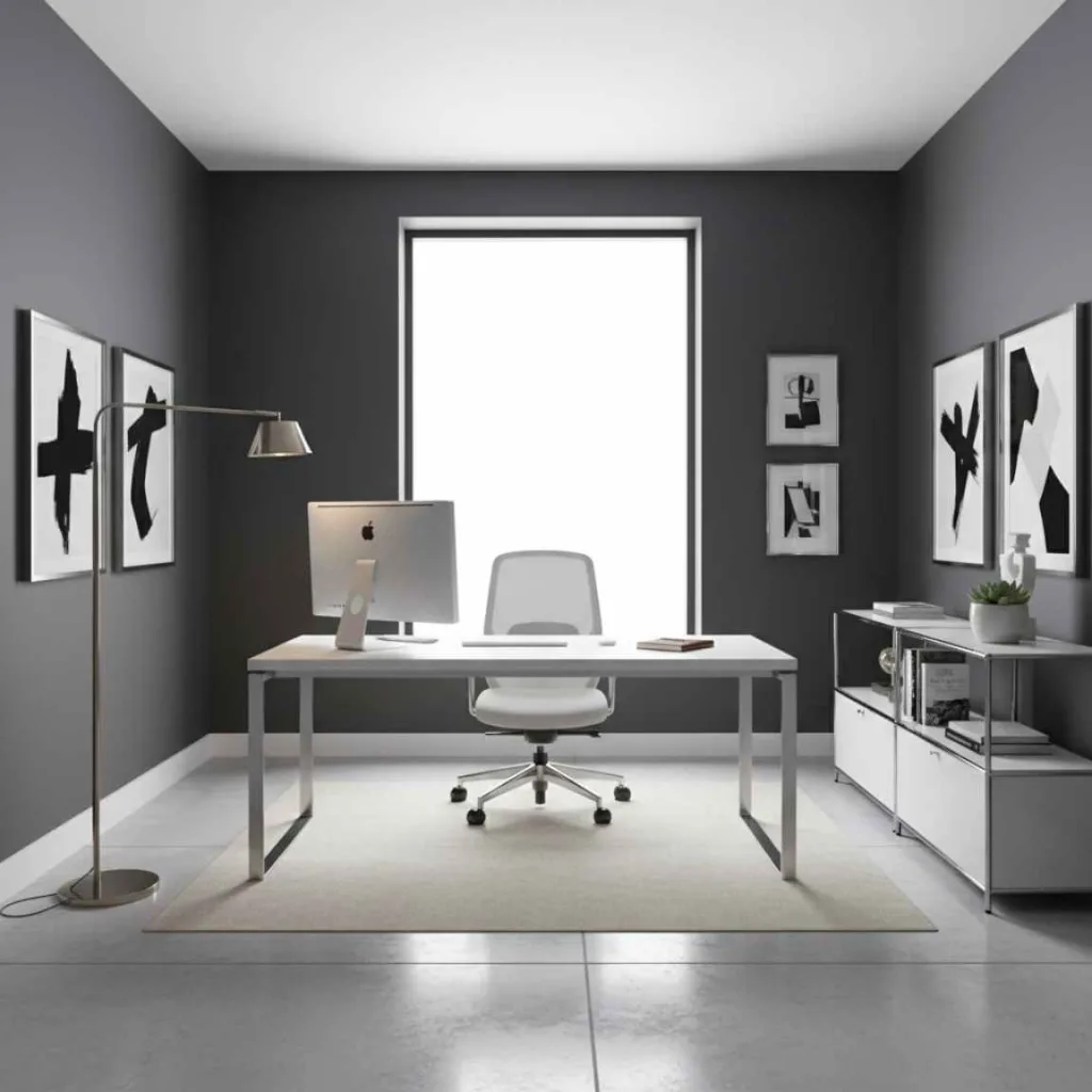 10+ Home Office Paint Ideas: A Workspace You Actually Want to Sit In 7 Charcoal Gray Depth