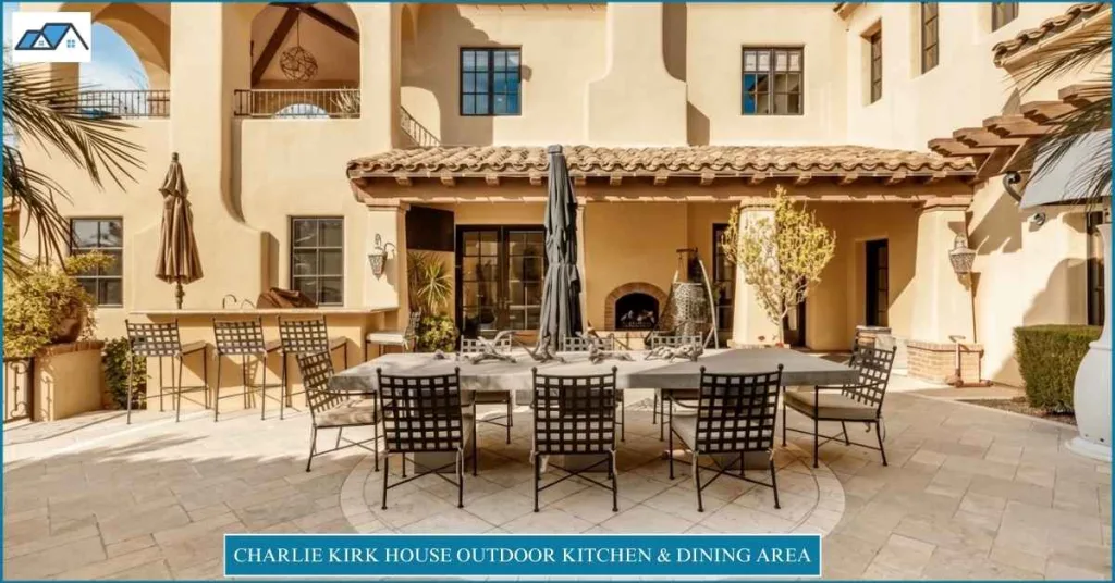 Charlie Kirk House Outdoor Kitchen & Dining Area