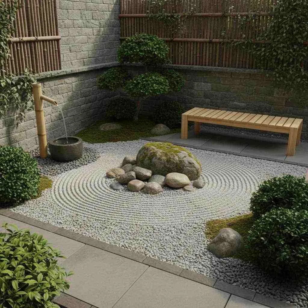Compact Zen Corner Garden