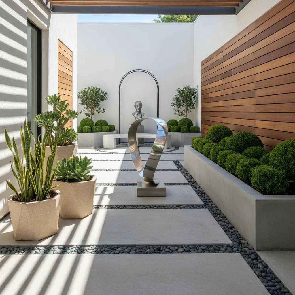 Contemporary Art-Inspired Courtyard