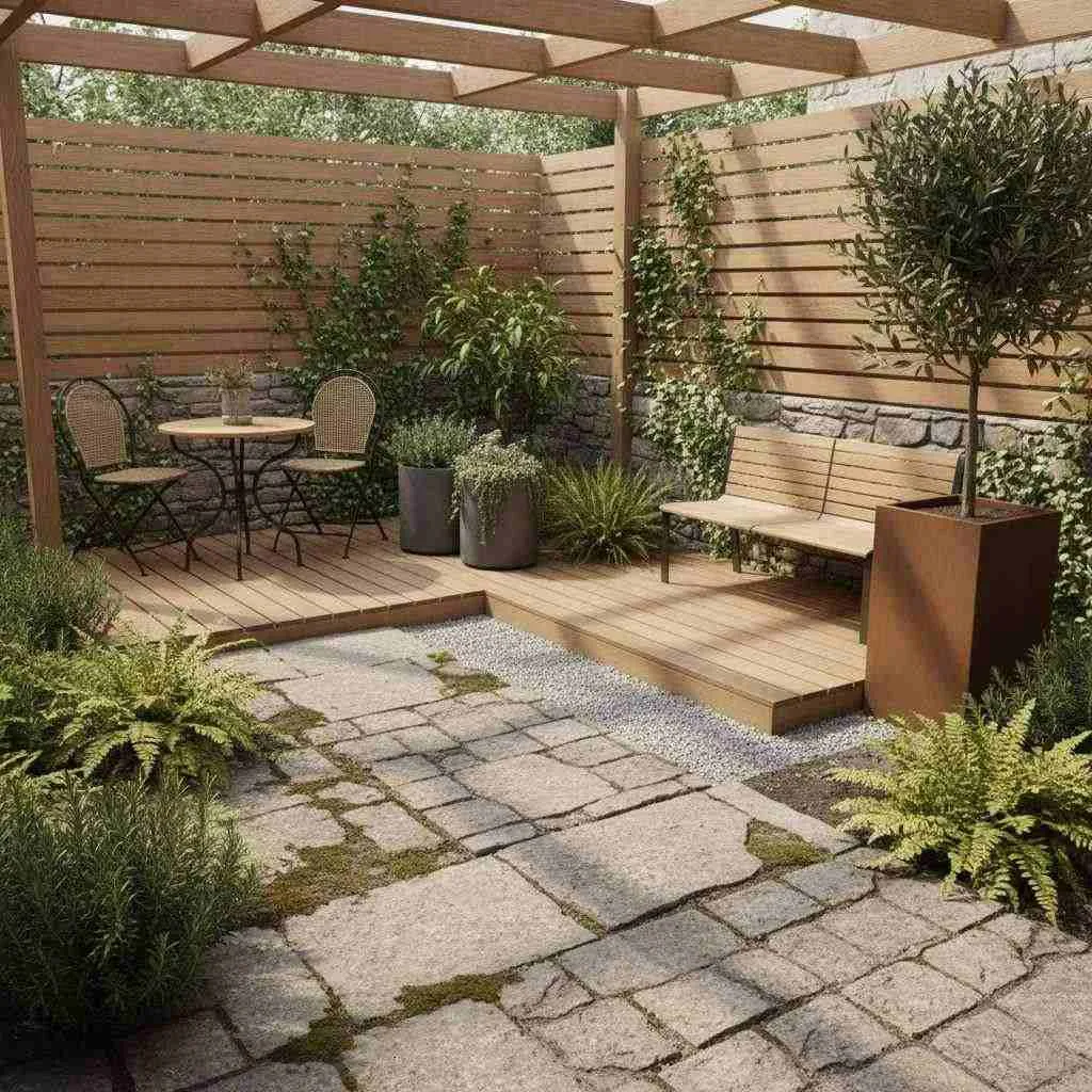 Courtyard With Mixed Textures