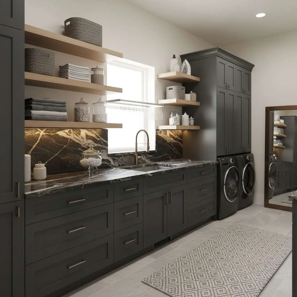 Dark Marble Counter Style