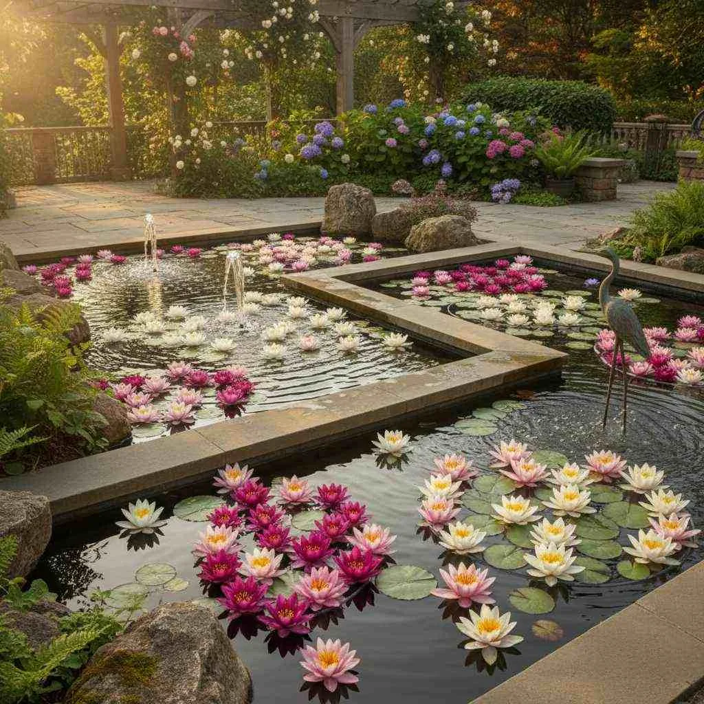 12 Flower Garden Decor Ideas: Blooming Paradise 12 Floating Water Blooms