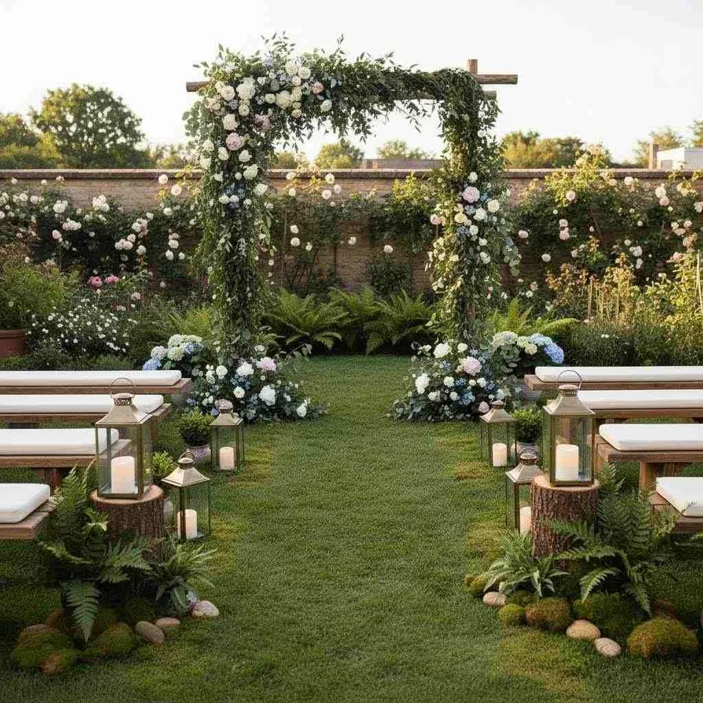 Forest-Inspired Ceremony Setting