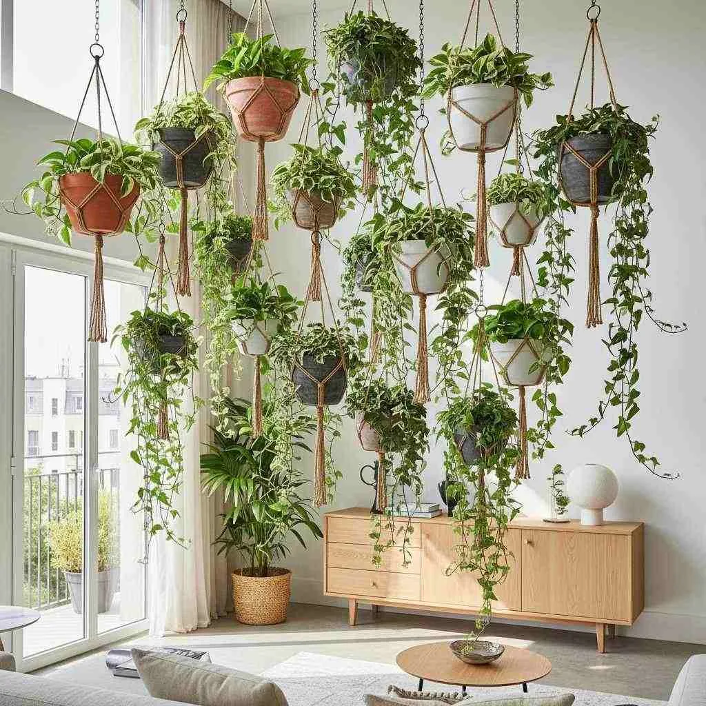 10+ Indoor Garden Decor Ideas: Transform Your Home 10 Hanging Planter Ceiling Display