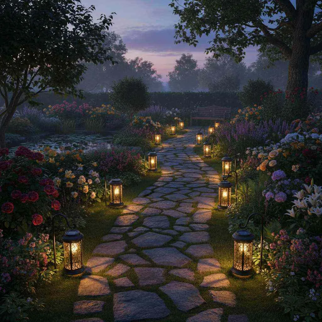 Lantern-Lit Garden Path