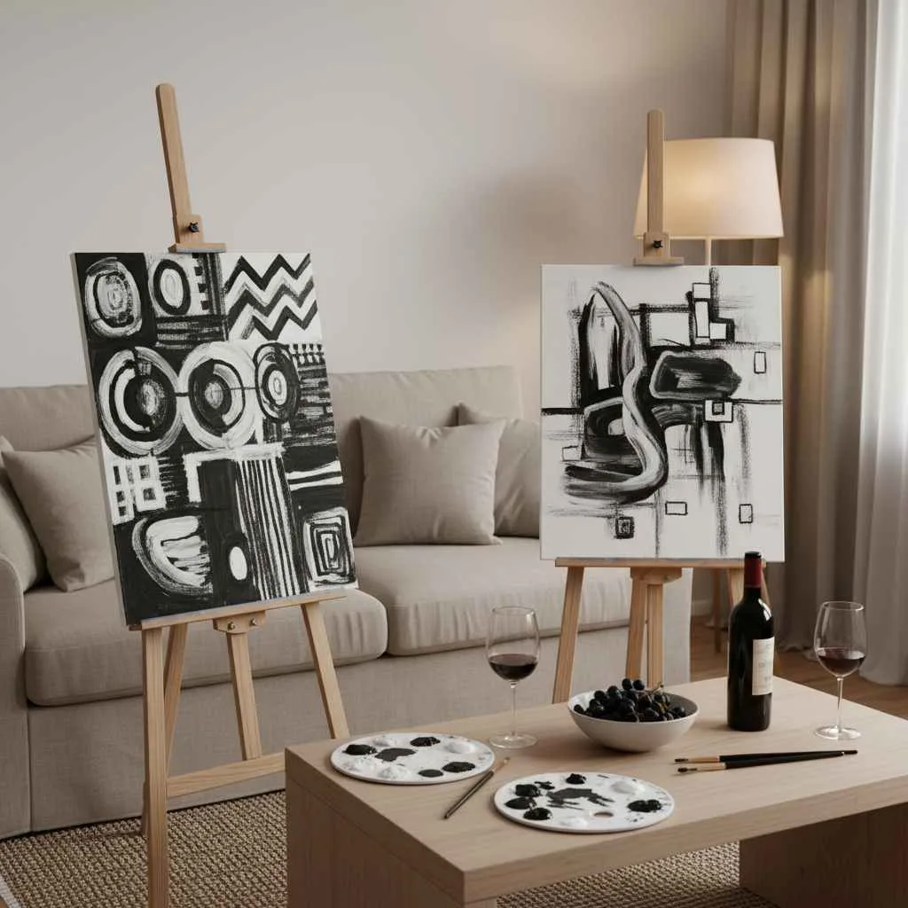 Minimalist Black & White Art