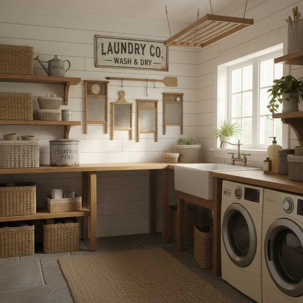 Nostalgic Washboard Wall Display