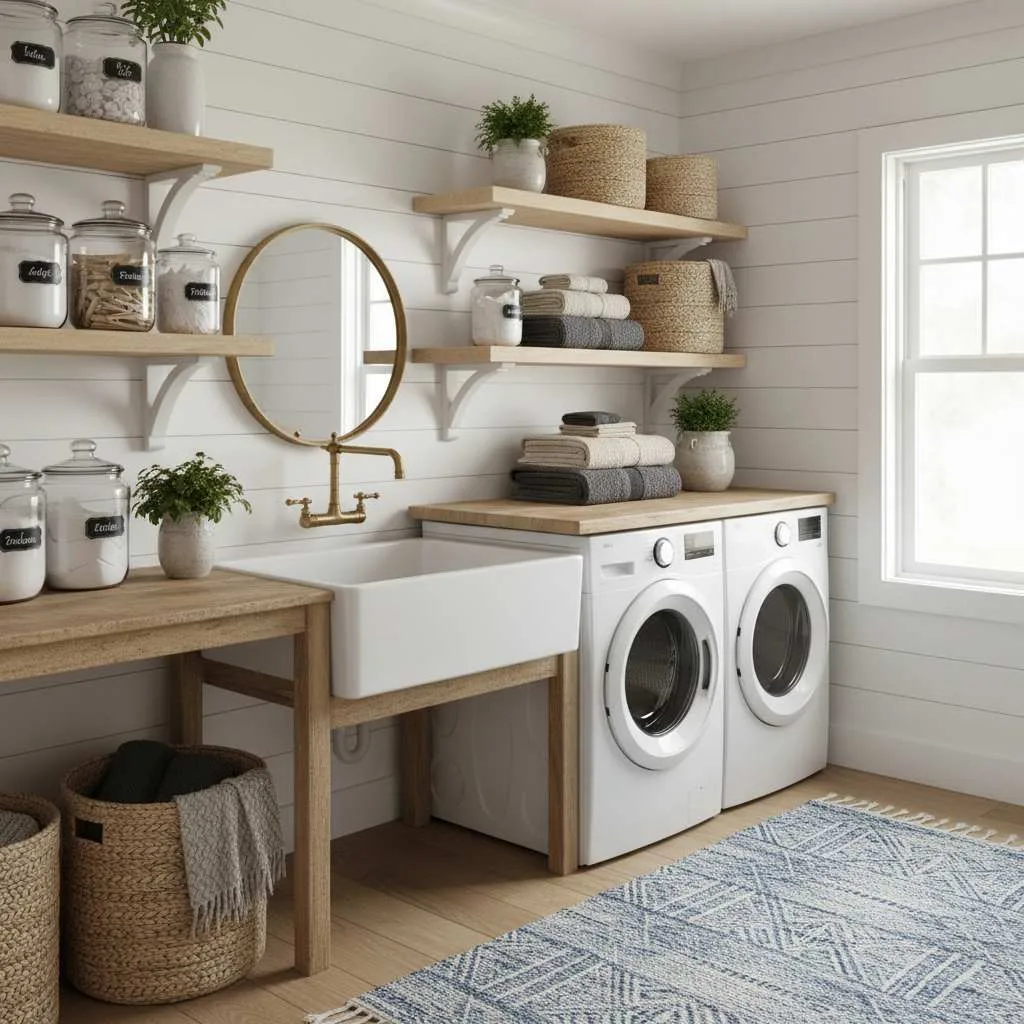 Open Wood Shelf Display