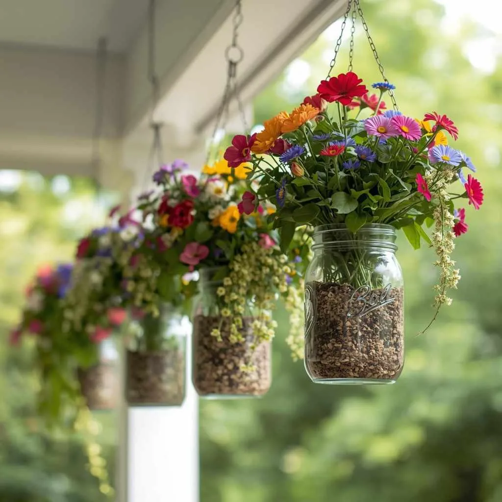 Reuse Mason Jars as Planters