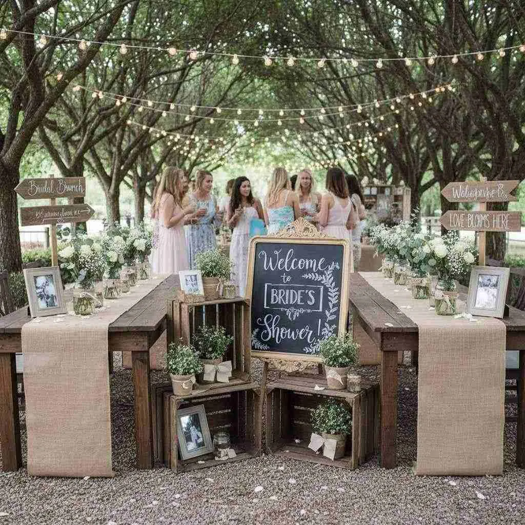 12 Garden Party Bridal Shower Ideas Decor (2026) 13 Rustic Garden Charm