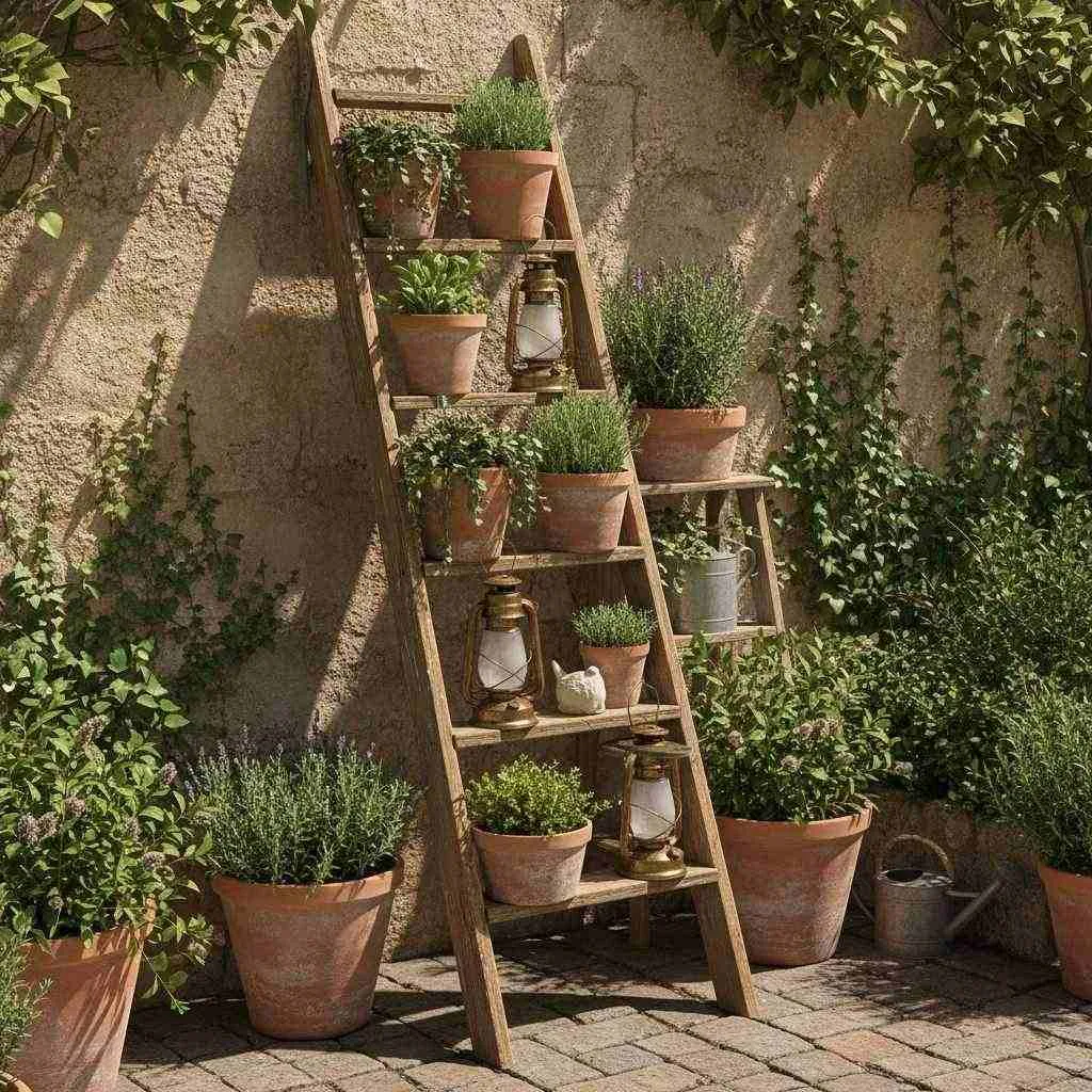 Rustic Ladder Stand