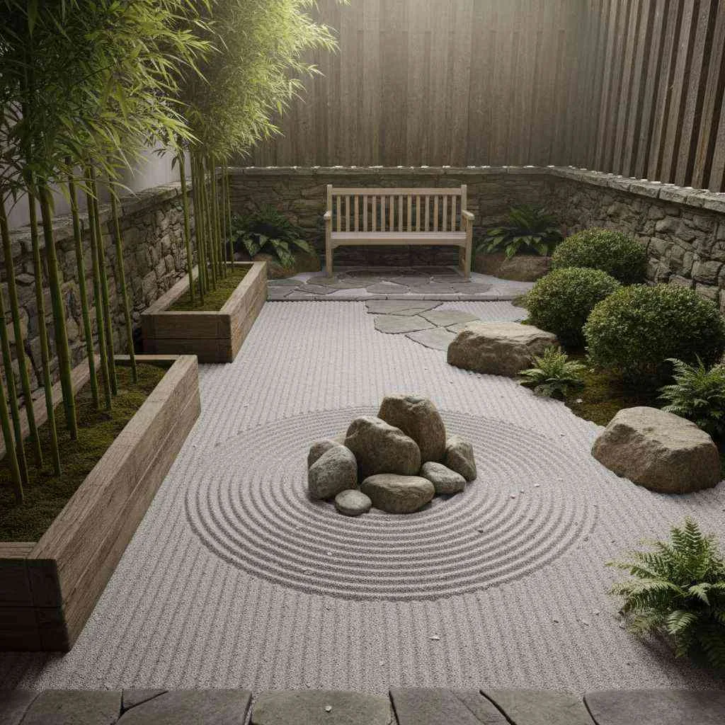 Rustic Zen Courtyard