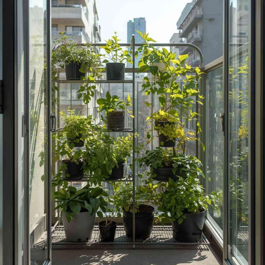 Wind-Proof Balcony Plant Setup