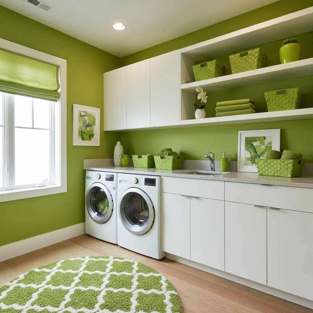 Zesty Lime Green Laundry Room Freshness